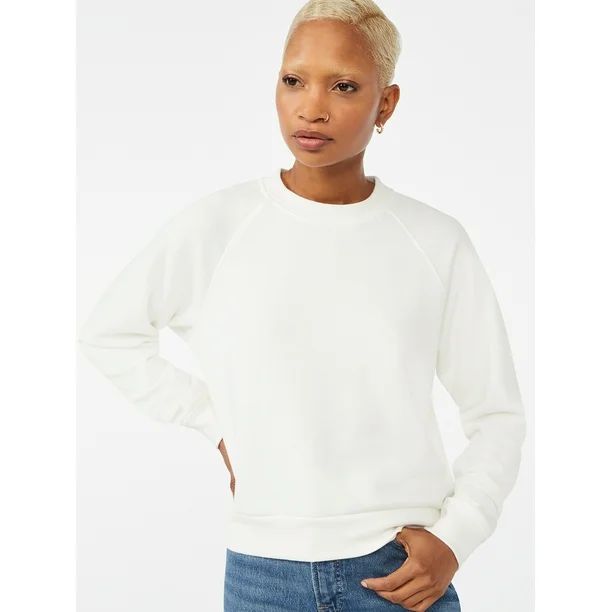 Free Assembly Women's Classic Raglan Sweatshirt - Walmart.com | Walmart (US)