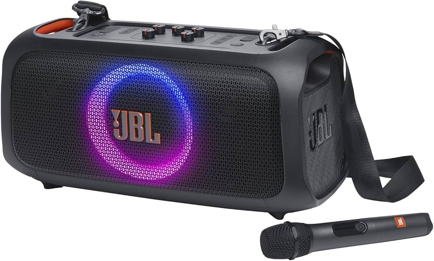 JBL PartyBox On-The-Go Essential - Portable party speaker with built-in lights and wireless mic, ... | Amazon (US)