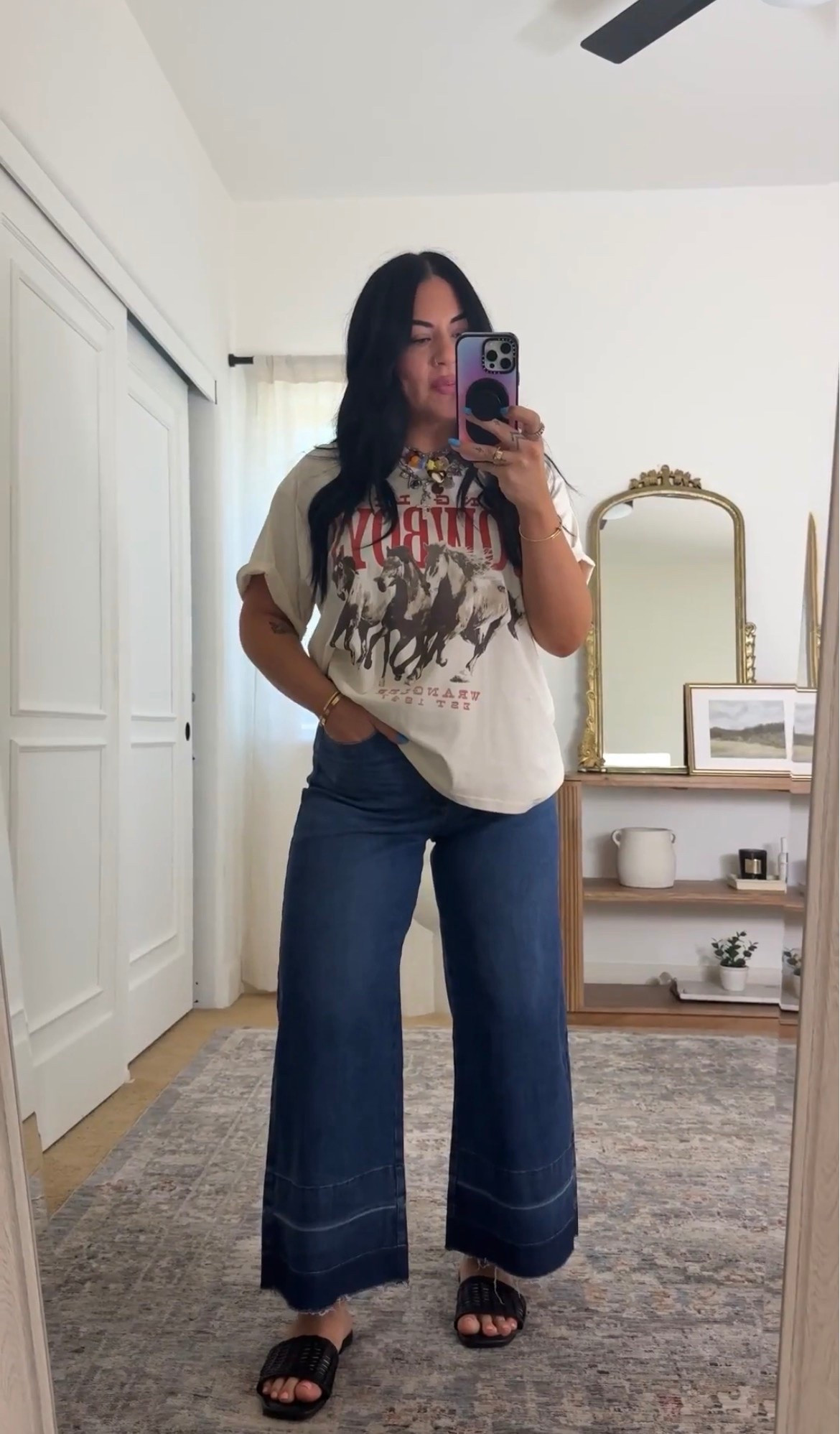 the trousers im a size 32x26, size large in tee 🤍 My jeans are on sale for $30 and tee is on sale for $15!

#LTKootd #LTKSeasonal #LTKSaleAlert