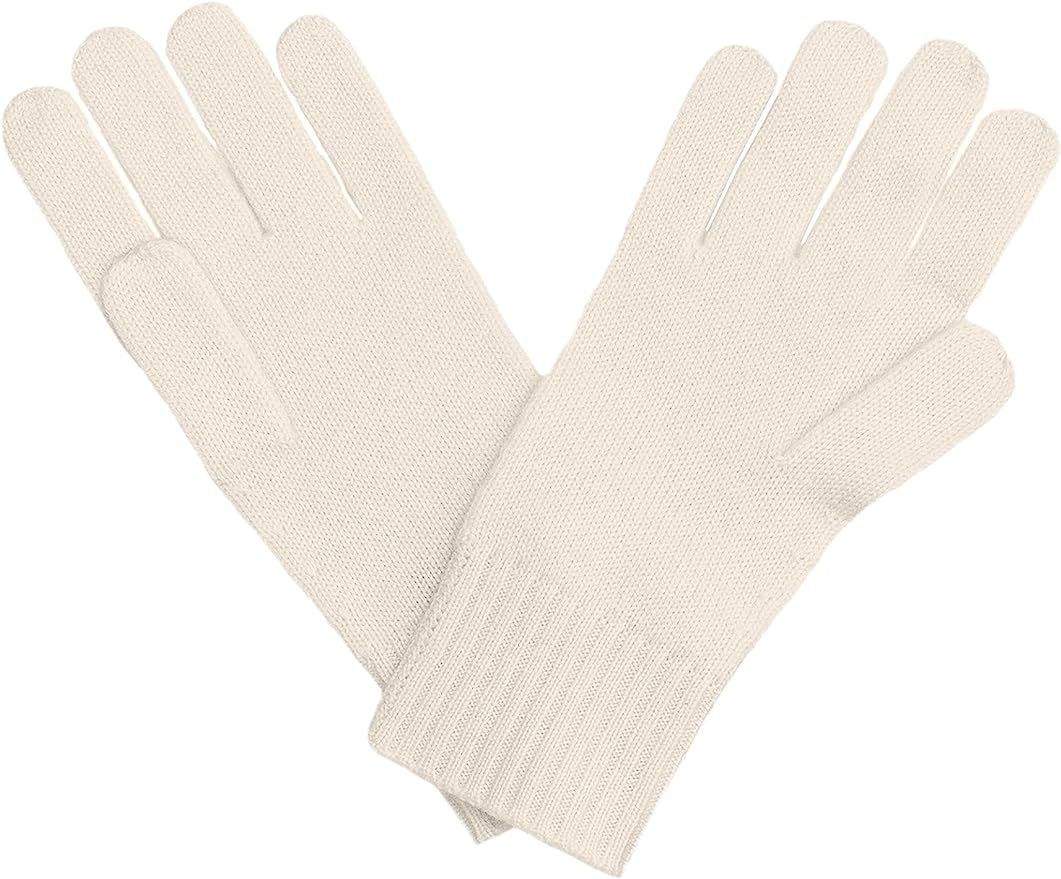 State Cashmere Classic Jersey Knit Gloves 100% Pure Cashmere Ribbed Cuffs | Amazon (US)