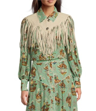 Double D Ranch Sonora Suede Fringe Collar | Dillard's | Dillard's