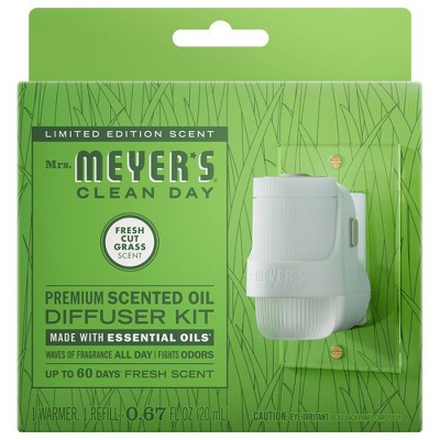 Mrs. Meyer's Clean Day Plug Scent Air Freshener Starter Kits Fresh Cut Grass - 0.67oz | Target