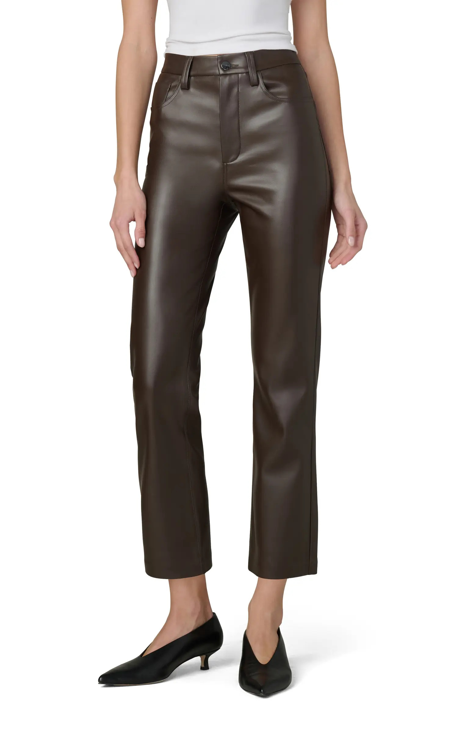 Lyra Slim Ankle Faux Leather Pants | Nordstrom