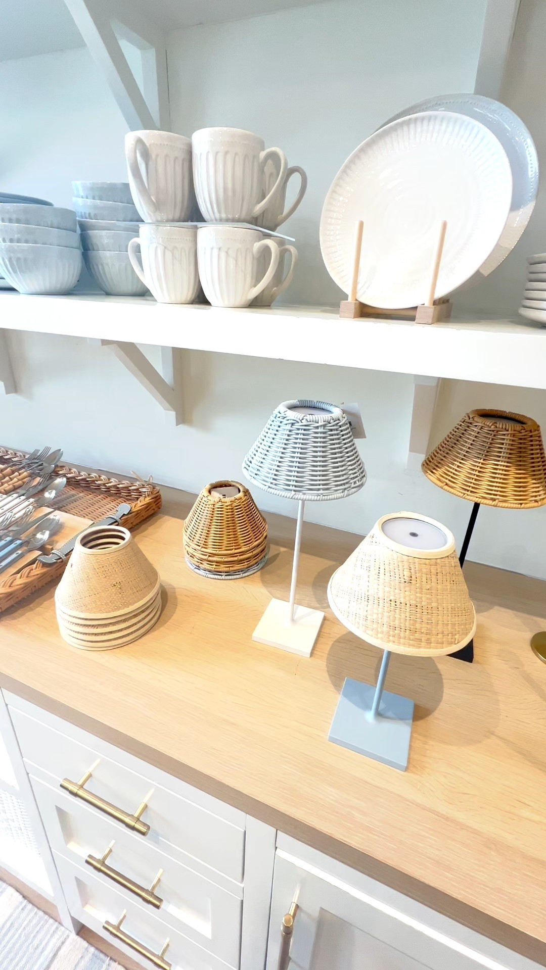 If you have open shelving in your kitchen or need some pretty new dishware, these pieces are so beautiful and are all 20% off! Also love these mini table lamps for adding ambience to a dinner table!
-
coastal home decor, coastal decor, coastal style, white dinner plates, white lunch plates, bowls, dinnerware, mini lamps, lightshades, brass candle holders, brass candle sticks, rattan candle sticks, blue bowls, ice cream bowls, cereal bowls, serena & lily dishes, coastal kitchen

#LTKFindsUnder50 #LTKHome #LTKSaleAlert