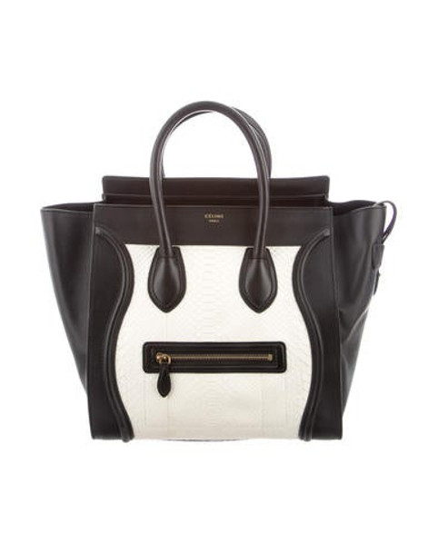 Celine Python Mini Luggage Tote Beige | The RealReal