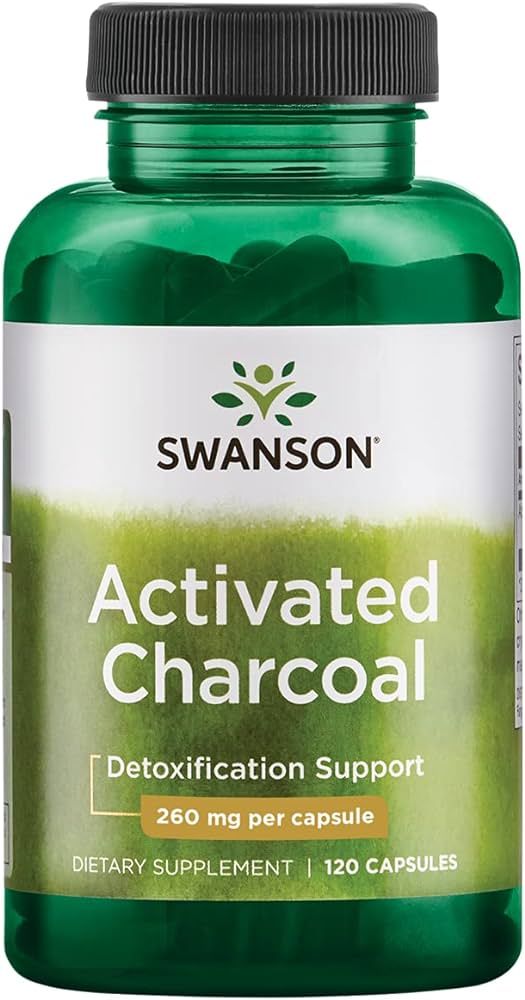 Swanson Activated Charcoal - Natural Supplement Supporting Healthy Absorption - Helps w/Bloating ... | Amazon (US)