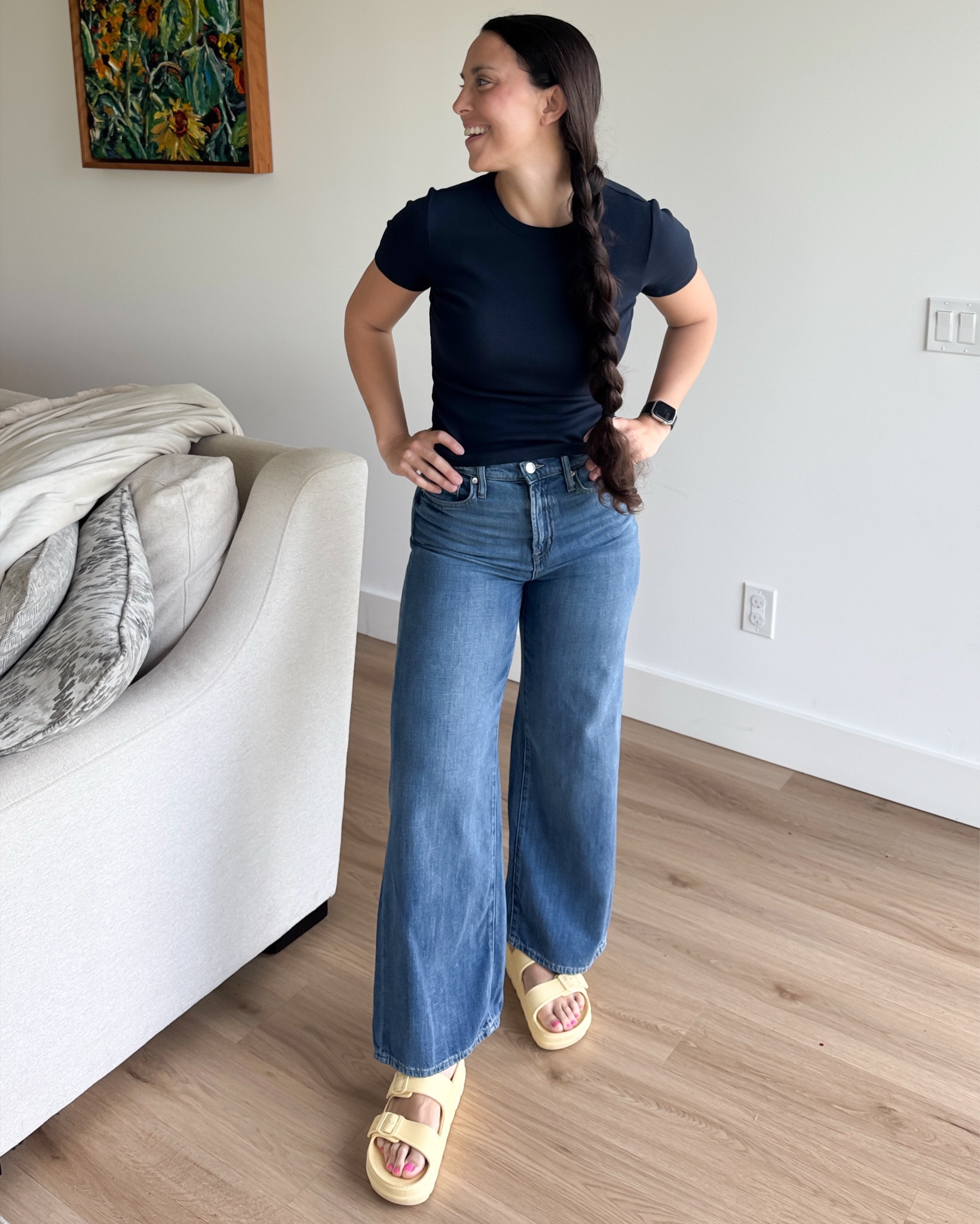 New season, new denim! ✨ 

These are so soft and comfortable! I got compliments the first time I wore them. I went with a size 4. I’m 5’9” and 150 pounds and slightly curvy. I sized down to tighten up the gap at the top since these aren’t a curvy style. I usually wear a size 27. 🫶🏼

Wide leg denim, high rise denim, high-rise wide-leg jeans, bright and vivid, mom jeans, comfortable jeans, sale, Tulsa premium outlet finds, gap factory jeans, gap finds, Nicole Gavrilov

#momjeans #widelegjeans #highrisejeans #bluejeans #comfortablejeans #softdenim #curvy #curvygirl #curvefriendly #curveydenim

#LTKSaleAlert #LTKFindsUnder50