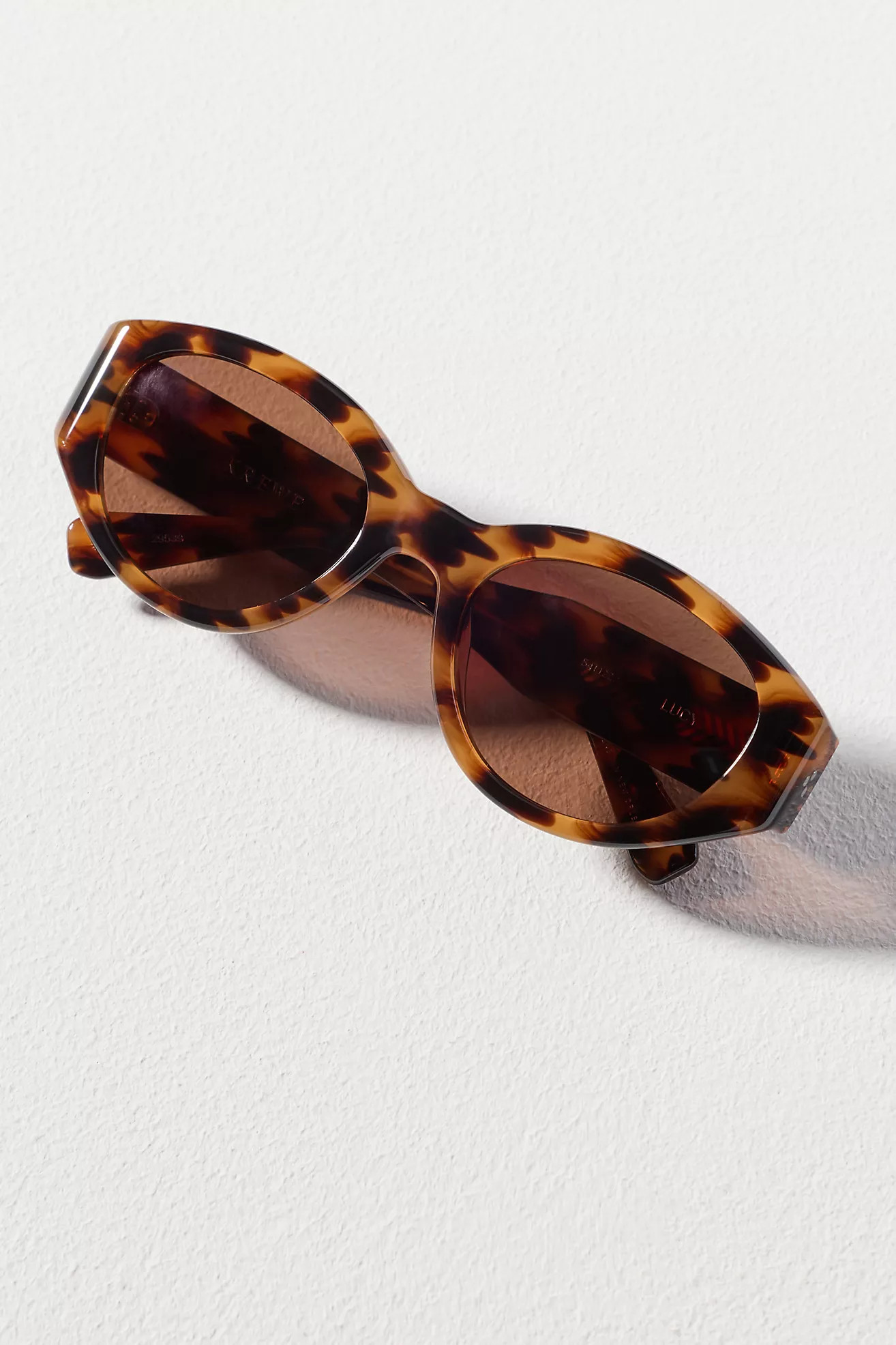 Krewe Lucy Oval Tortoiseshell Acetate Sunglasses | Anthropologie (US)