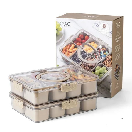 COOK WITH COLOR Snackle Box for Kids Lunch Box and Snack Container, Brown, 2-Pack | Walmart (US)