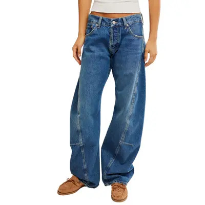 Free People Fable Low-Rise Twisted Bowed Jeans in Heartsong at Nordstrom, Size 31 | Nordstrom