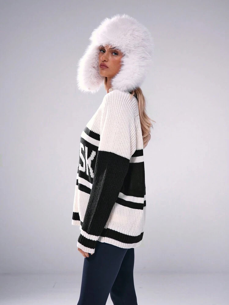 $18.69$25.59-27%MUSERA Thick Knit Oversized Slogan Jumper Spring Y2K 90's Casual Cute Active Ski ... | SHEIN