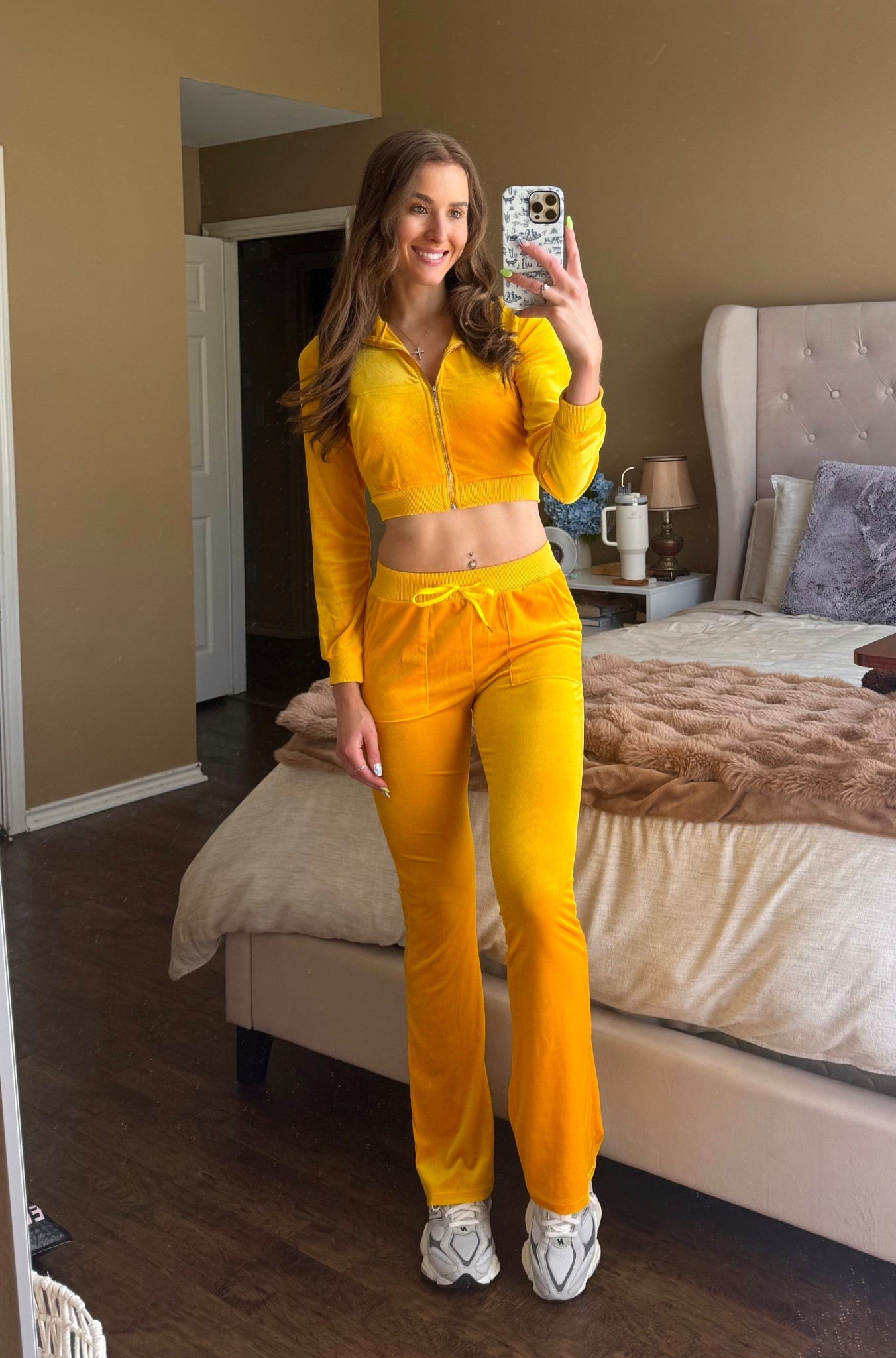 Yellow tracksuit. Loungewear. Two piece set. Lounge set. 

#LTKTall #LTKootd