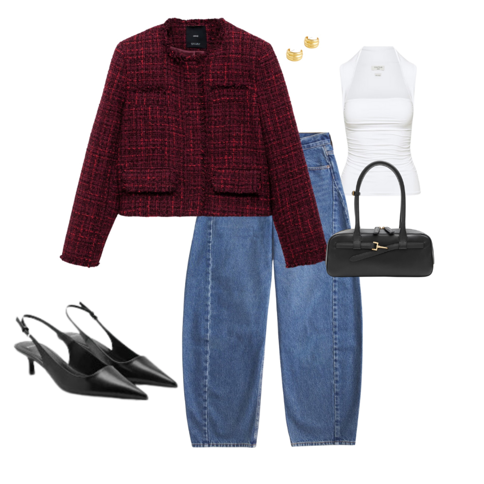 Barrel jeans with slingbacks 💙

#LTKSeasonal #LTKStyleTip