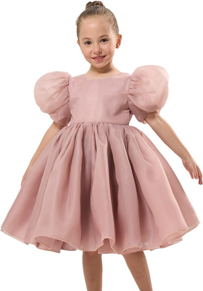 2Bunnies Girls Baby Toddler Puff Sleeve Organza Tulle Tutu Twirly Babydoll Flare Ball Gown Prince... | Amazon (US)