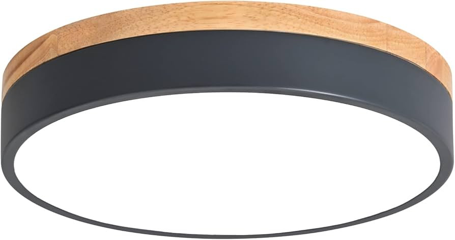 Modern Dimmable LED Close to Ceiling Light Minimalist Wood Oak Flush Mount Ceiling Light Fixture ... | Amazon (US)