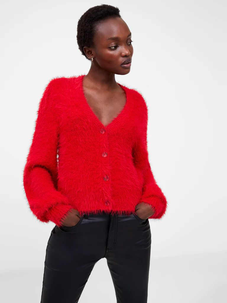 Meena Fluffy Longsleeve Cardigan | French Connection (US)