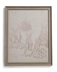 16x20 Bunny Sketch Charcoal Brown Framed Wall Art | TJ Maxx