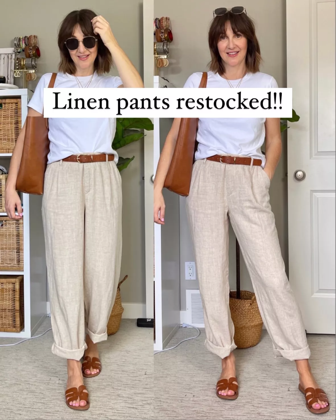 Favorite linen trousers  Linen pants outfit, Beige linen pants