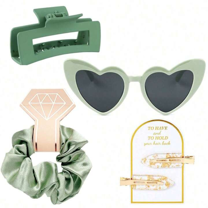 4pcs Bridesmaid Proposal Gifts, Bridesmaid Hair Clips, Bridesmaid Hairbands, Bridesmaid Sunglasse... | SHEIN