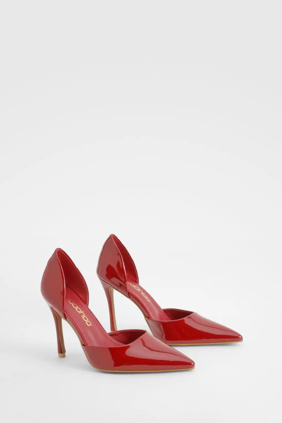 Patent Cut Out Court Shoes | Boohoo.com (UK & IE)