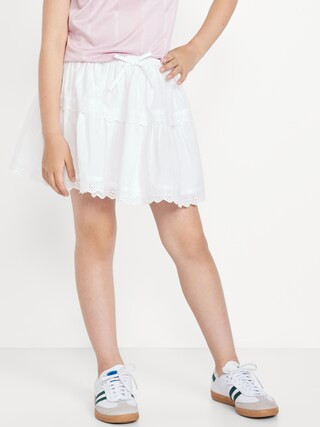 Eyelet Trim Tiered Skirt for Girls | Old Navy (US)