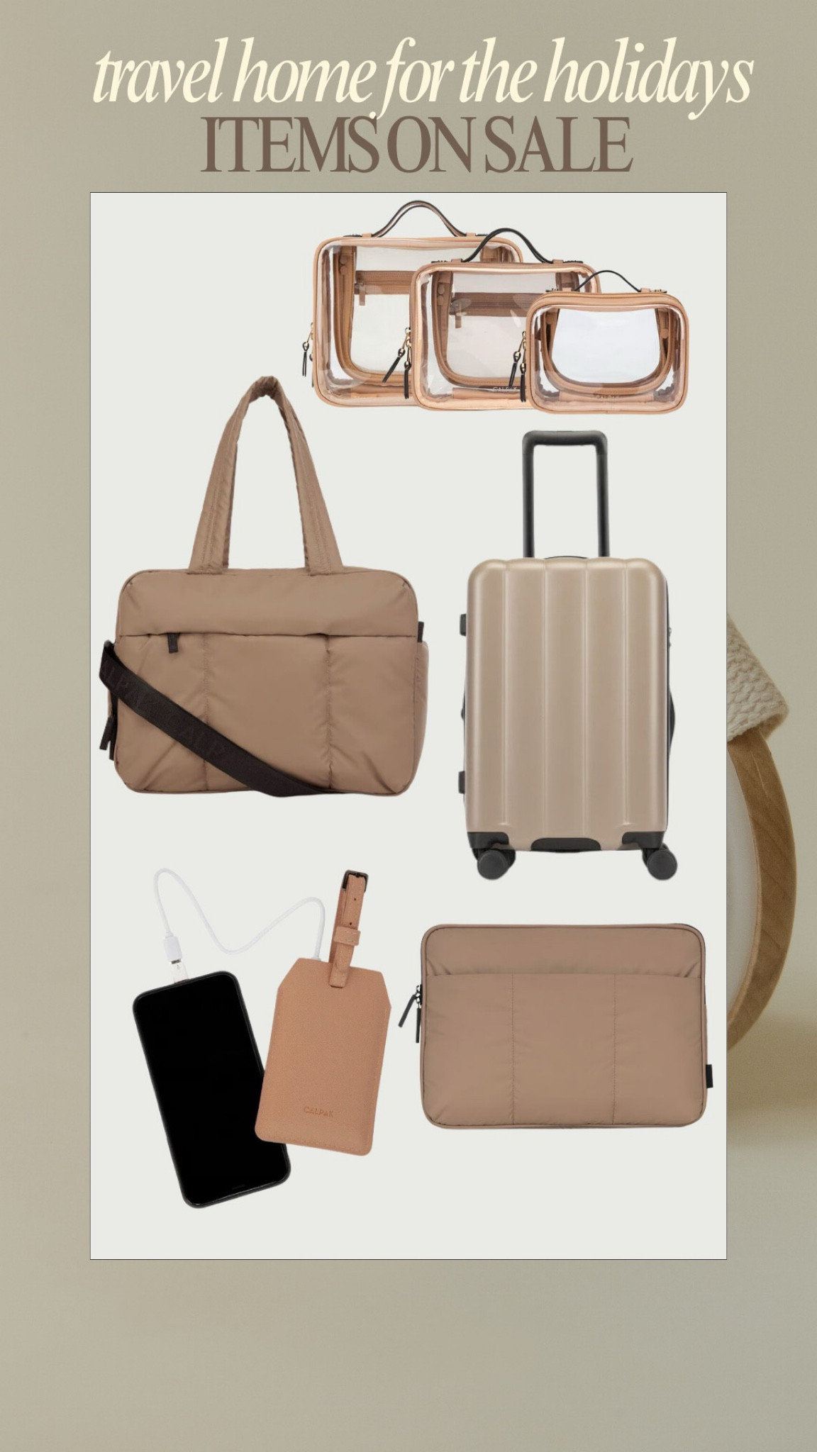 Travel home for the holidays items currently on sale for Black Friday! #suitcases #travel 