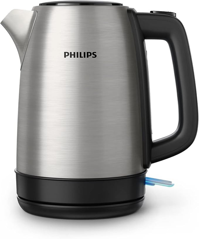 Philips Daily Collection Metall Wasserkocher – 1,7L, Leuchtanzeige, 360°-Basis, Mikro-Sieb-Fil... | Amazon (DE)