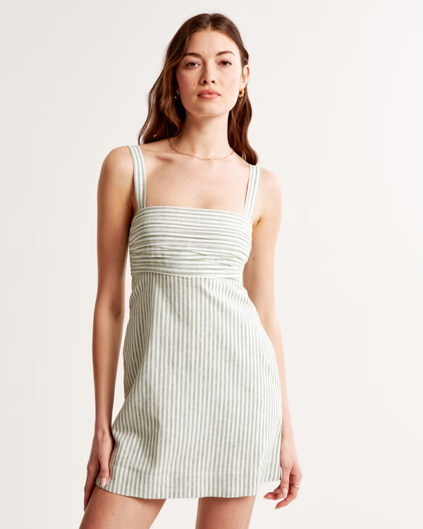 Emerson Linen-Blend Skort | Abercrombie & Fitch (US)