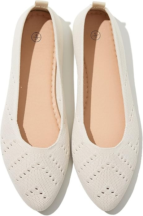 Women’s Flats Shoes Dress Shoes for Women Ballet Flats Dressy Comfortable Pointed Toe Flats Fol... | Amazon (US)