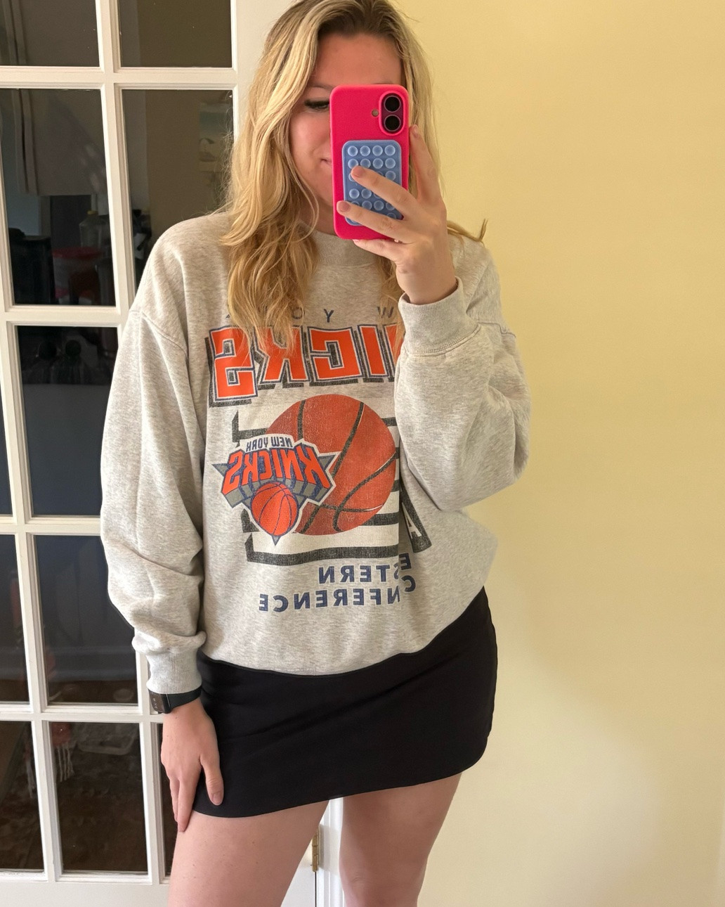 Easy ootd for the day: @abercrombie Knicks sweatshirt and an old navy athletic dress.
My new summer uniform

Sweatshirt: S
Dress: M

#LTKxAbercrombie #LTKootd #LTKmomlife