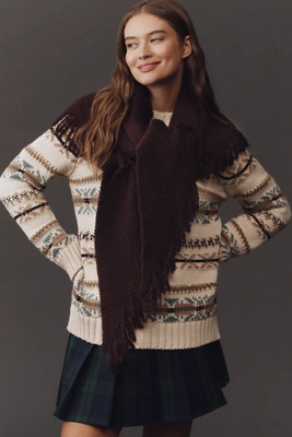 Fringed Triangle Wrap | Anthropologie (US)
