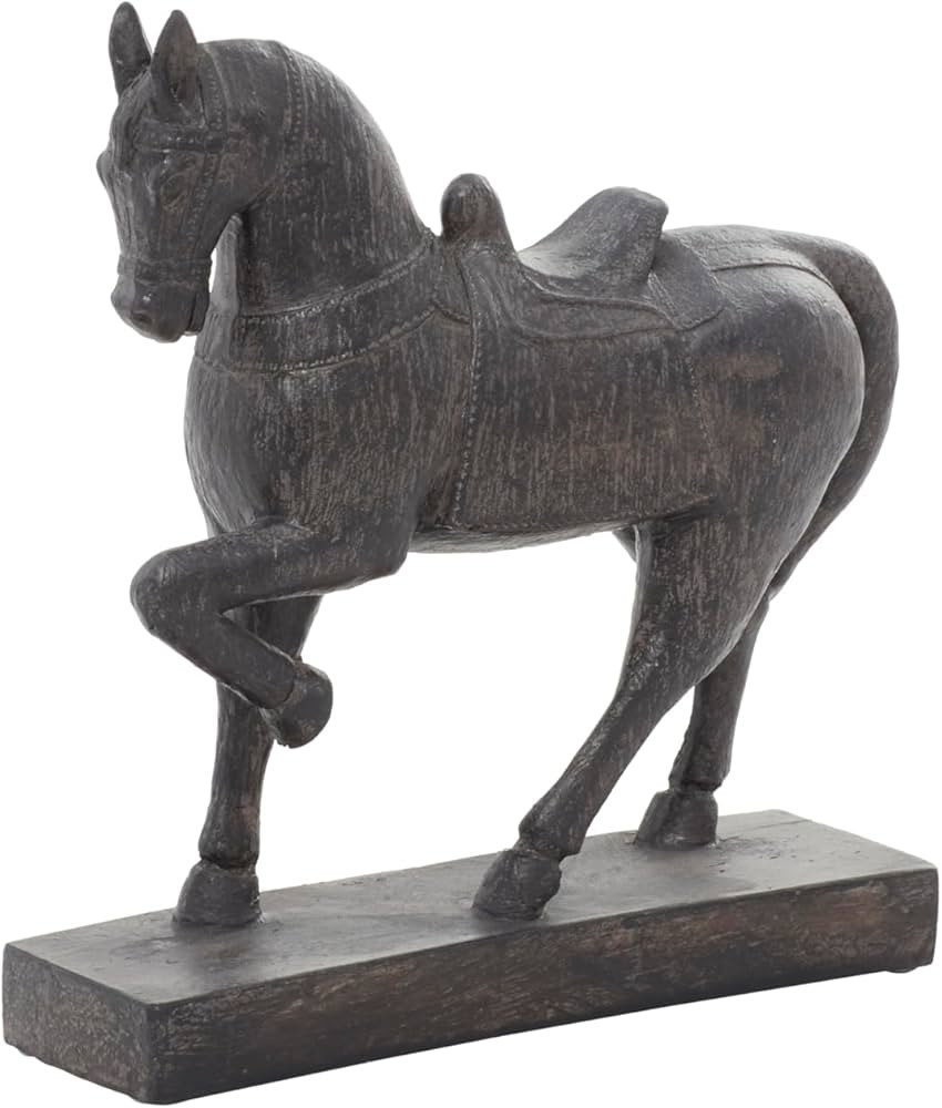 Deco 79 Polystone Horse Decorative Sculpture Home Decor Statue, Accent Figurine 9" x 3" x 9", Bro... | Amazon (US)