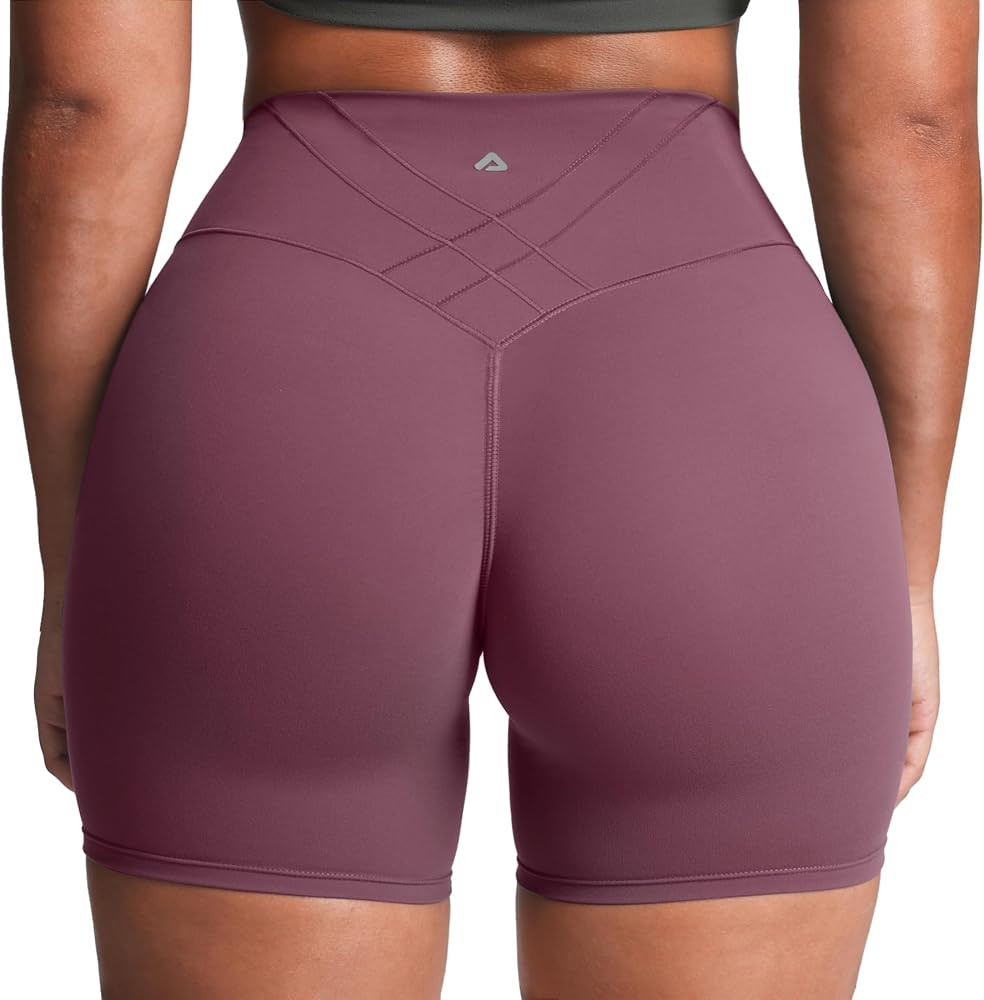 Aoxjox Women's Workout Velura Biker Shorts High Waisted Hidden Scrunch PlushFlex™ Athletic Yoga... | Amazon (US)