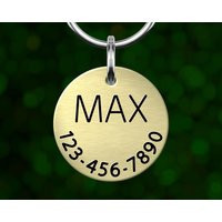 Custom Name Dog Tag. Personalized Pet Id With Deep Engraving. Made in Oregon | Etsy (US)