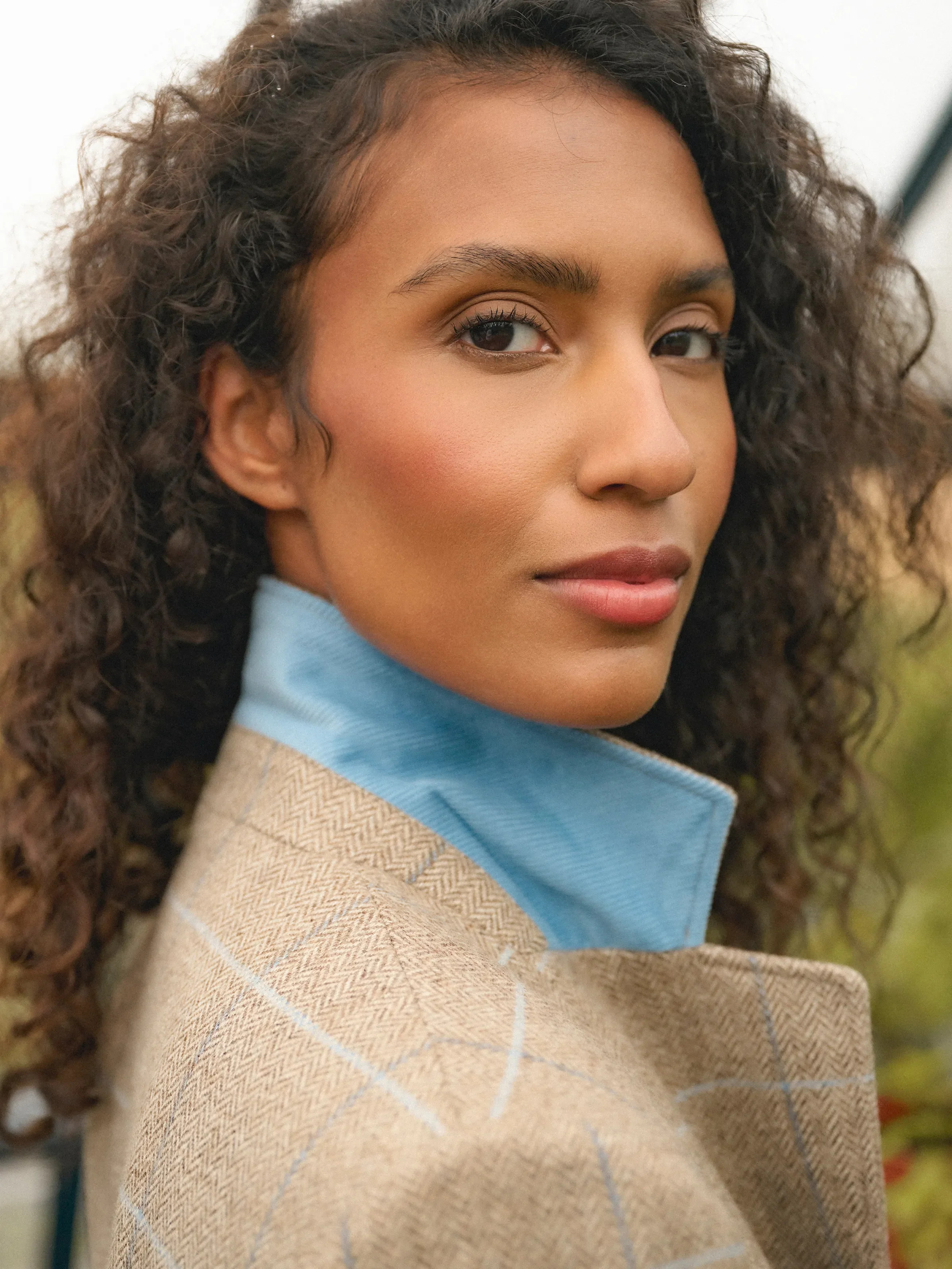Arrabella - Women's Wool Check Jacket - Driftwood | Fairfax & Favor | Fairfax & Favor (UK)