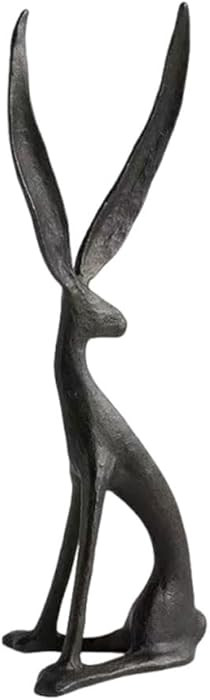 Black Resin Bunny Figurine, 10" Modern Easter Rabbit Statue for Home Decor, Contemporary Black Ra... | Amazon (US)