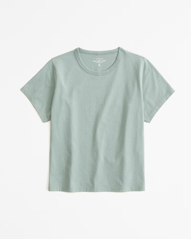 Essential Polished Body-Skimming Tee | Abercrombie & Fitch (US)