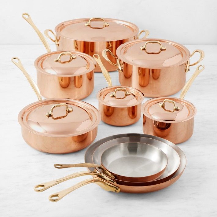 Mauviel Copper M'150 B 15-Piece Cookware Set | Williams-Sonoma