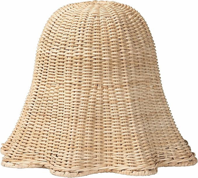 Bali & pari Semira Bohemian Natural Scalloped Rattan Pendant Lampshade | Amazon (US)