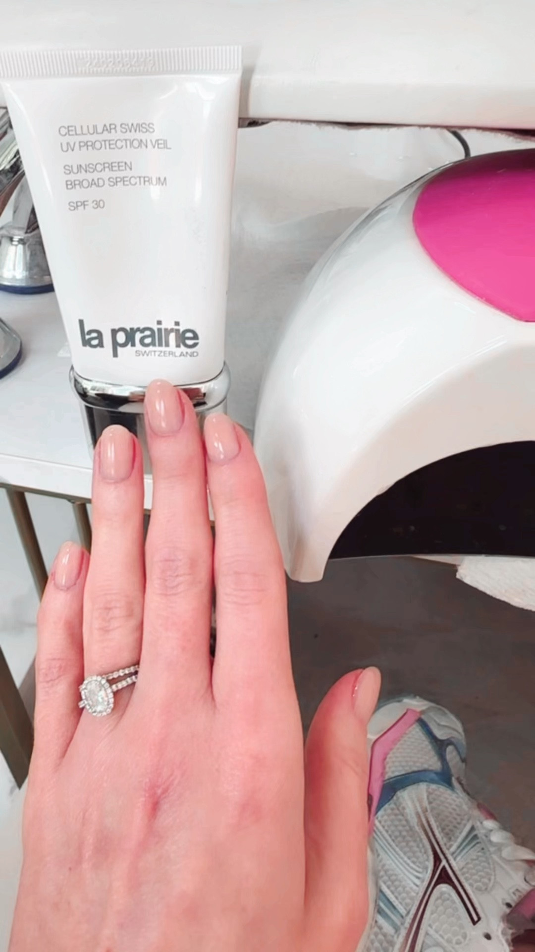 Remember sunscreen before gel to save delicate skin✨🌿 this one smells amazing and is a beautiful base for makeup💕 #luxuryskincare #laprairie #sunscreen #sneakers #Balenciaga 

#LTKShoeCrush #LTKBeauty #LTKStyleTip