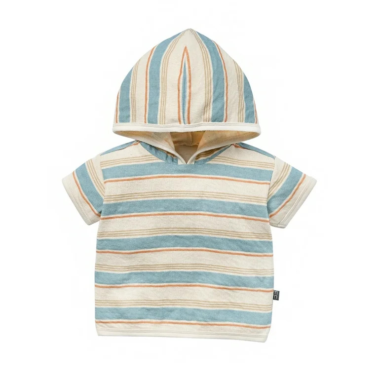 Modern Moments by Gerber Baby Neutral Organic Hooded Short Sleeve Top, Sizes 0/3 Months - 24 Mont... | Walmart (US)
