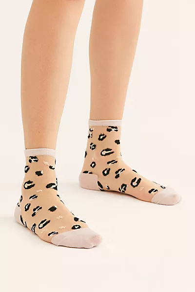 Leopard Print Sheer Socks | Free People (Global - UK&FR Excluded)