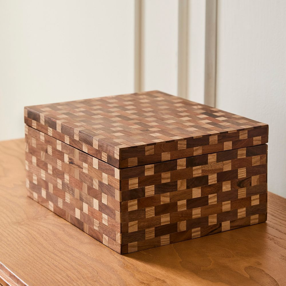 Pierce & Ward Marquetry Wood Decorative Box | West Elm (US)