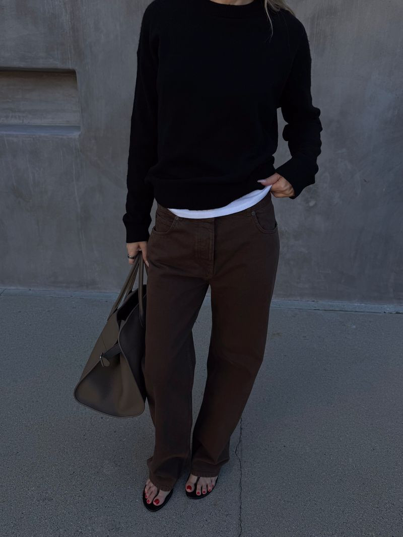 Spring uniform #sweater #bag #cashmere #wedge #tee 

 