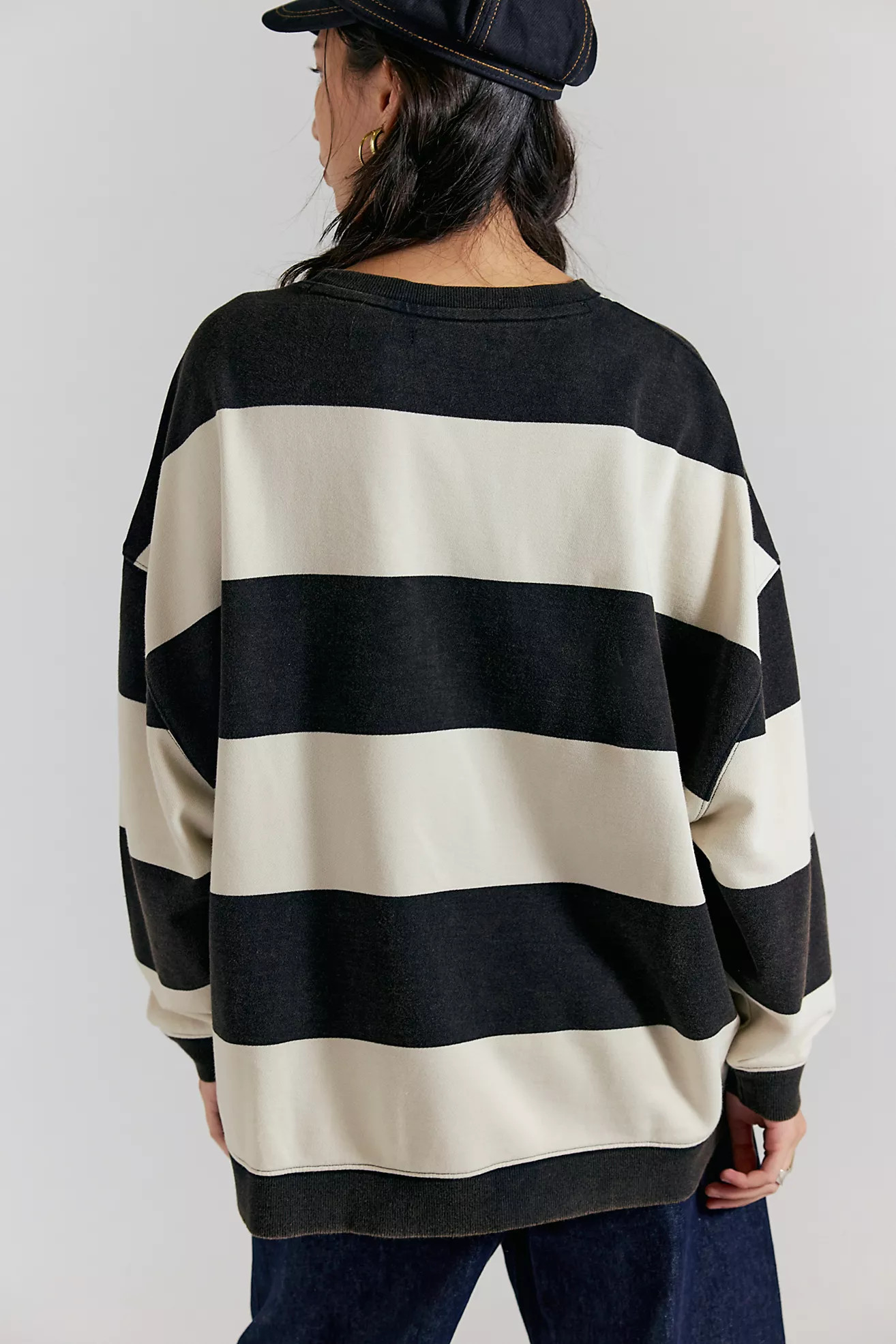 We The Free Classic Striped Oversized Crewneck | Free People (Global - UK&FR Excluded)