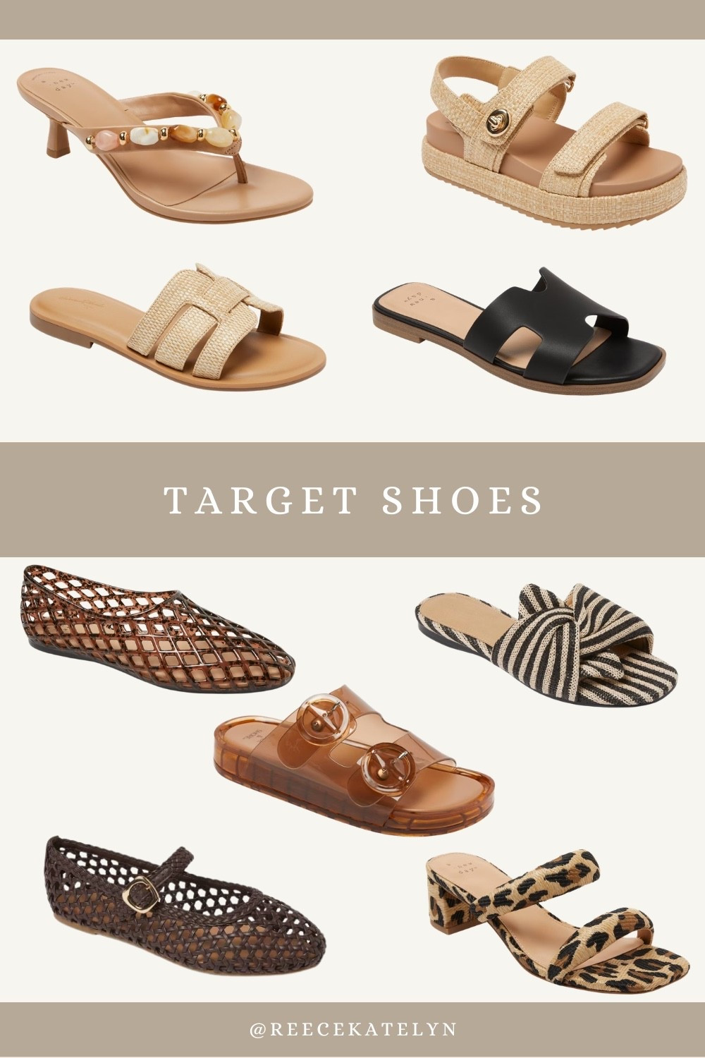 Target summer shoe finds I’m loving jelly shoes, everyday sandals, woven slides and easy summer heels, all affordable and so good for vacation, denim, dresses and everyday mom life.

Hashtags:
#TargetStyle #TargetFinds #TargetShoes #SummerSandals #JellyShoes #WomensSandals #SummerHeels #AffordableStyle #LTKStyle #TargetFashion
