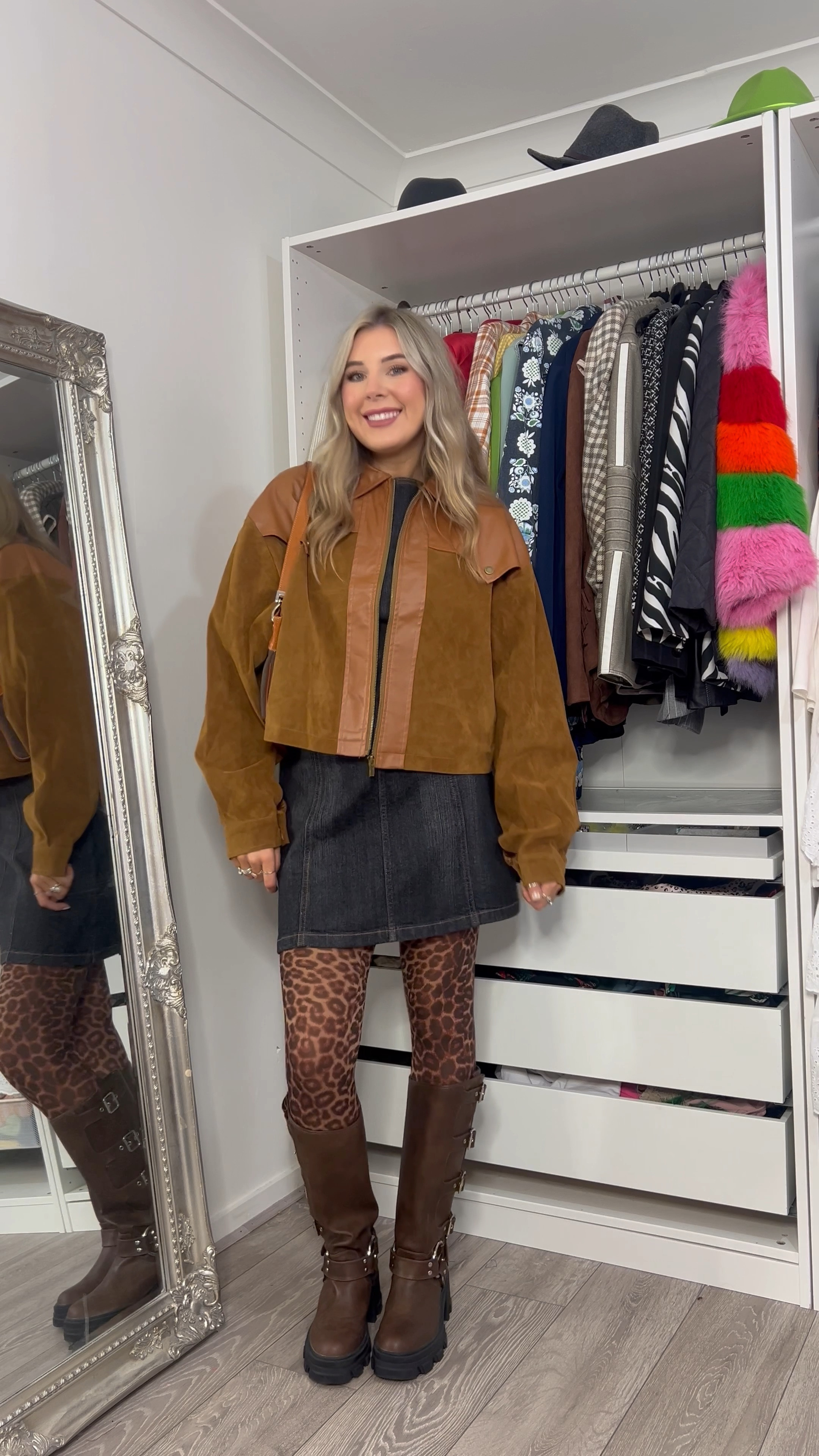 an autumn outfit with leopard tights ✨

#LTKautumn #LTKmidsize