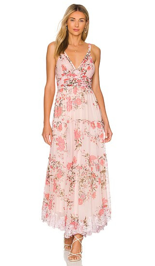 Midi Dress in Peach | Revolve Clothing (Global)