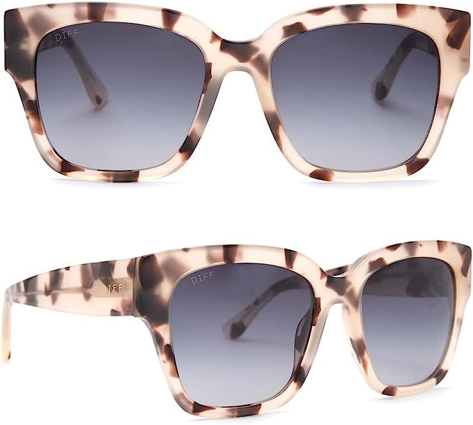 DIFF Eyewear Bella II Oversized Square Sunglasses for Women 100% UVA/UVB Protection, Tortoise + G... | Amazon (US)