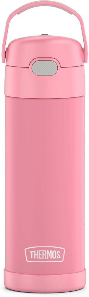 THERMOS FUNTAINER 16 Ounce Stainless Steel Vacuum Insulated Bottle with Wide Spout Lid, Pink | Amazon (US)